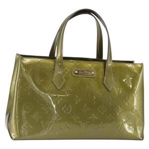 LOUIS VUITTON Monogram Vernis Wilshire PM Bag Gris Art Deco M91627 Auth ka726